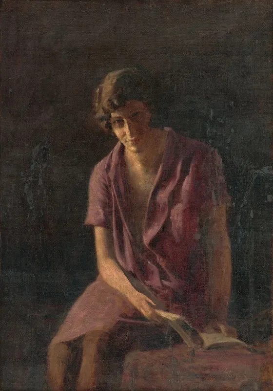 Girl With A Book Wall Art by Armin Glatter - High-Resolution Digital Print