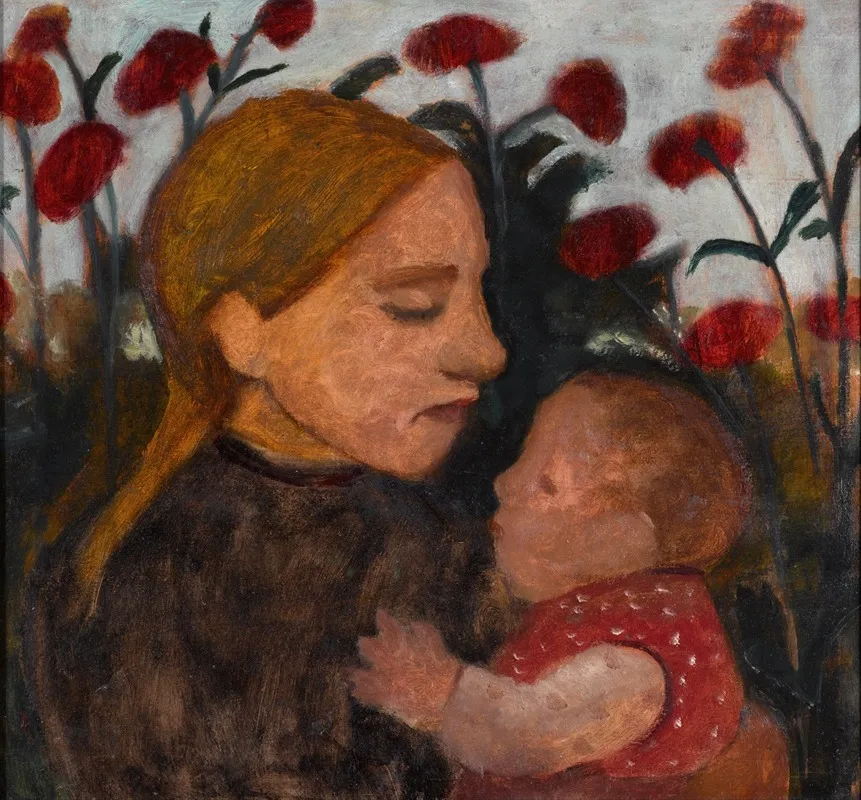 Girl With Child Wall Art by Paula Modersohn-Becker - High-Resolution Digital Print