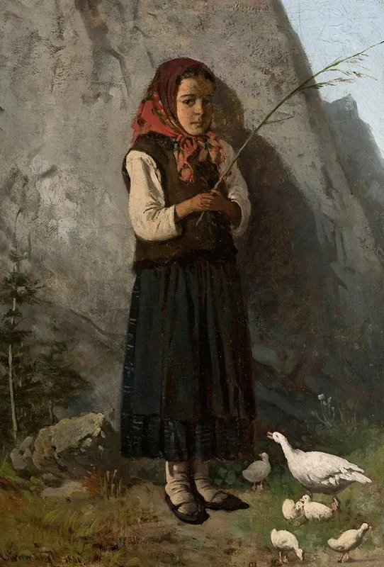 Girl With Geese