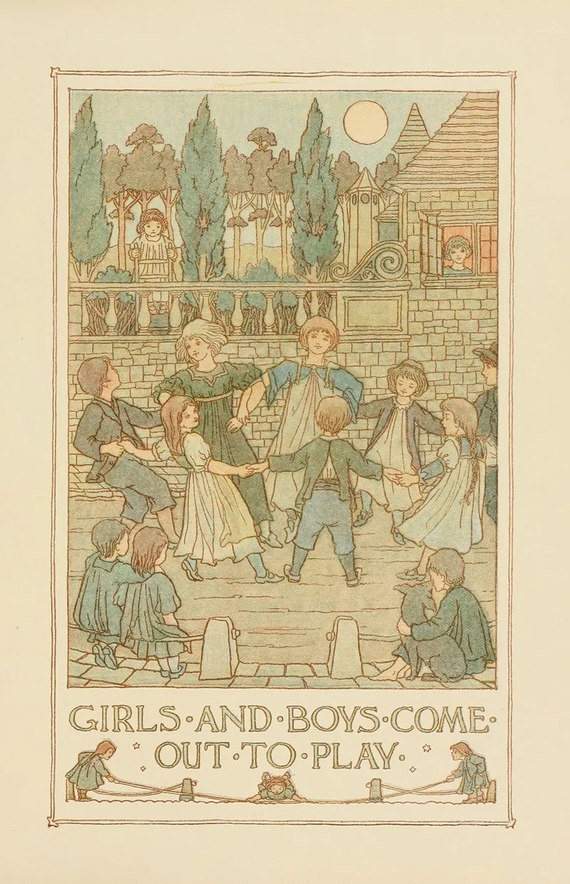 Girls And Boys Come Out To Play Wall Art by Francis Donkin Bedford - High-Resolution Digital Print