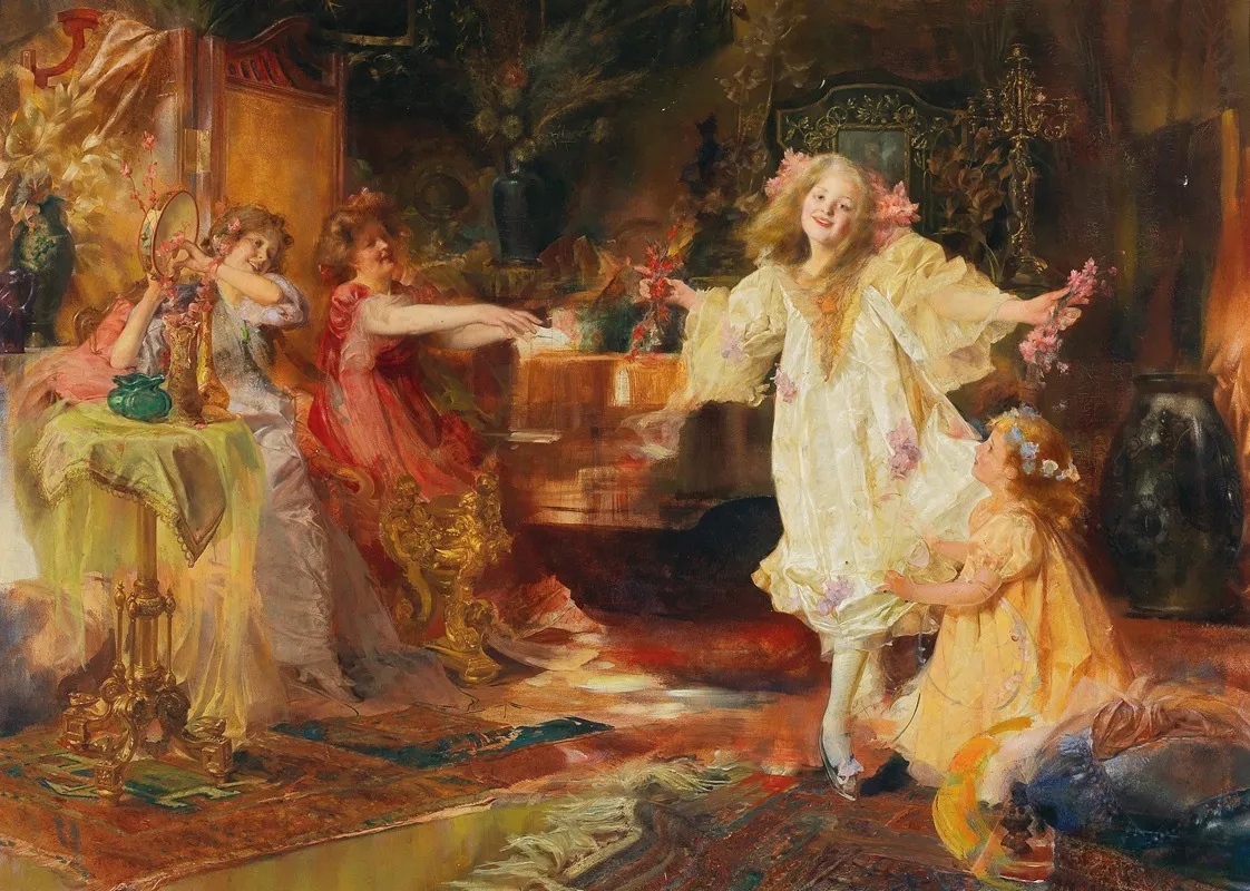 Girls Dancing Wall Art by Max Lewis - High-Resolution Digital Print