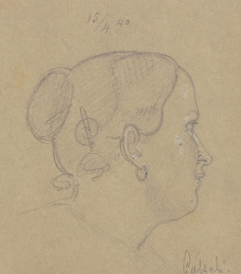 Girls Head In Kassel Wall Art by Carl Hoff - High-Resolution Digital Print