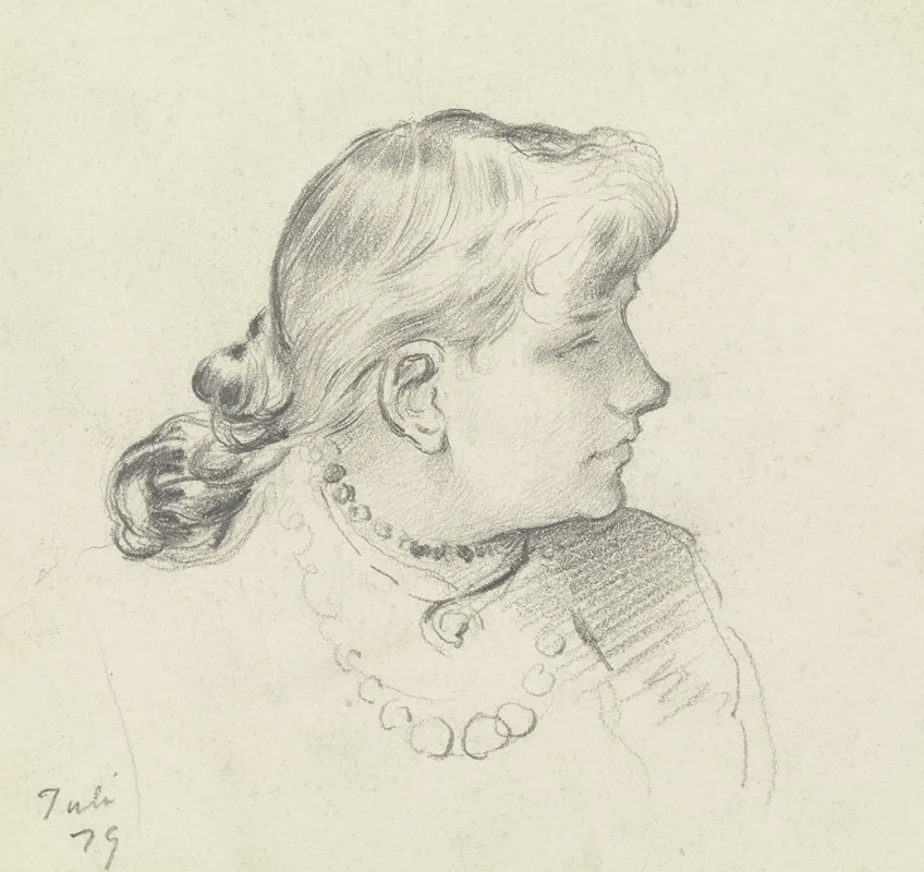 Girls Head In The Profile
