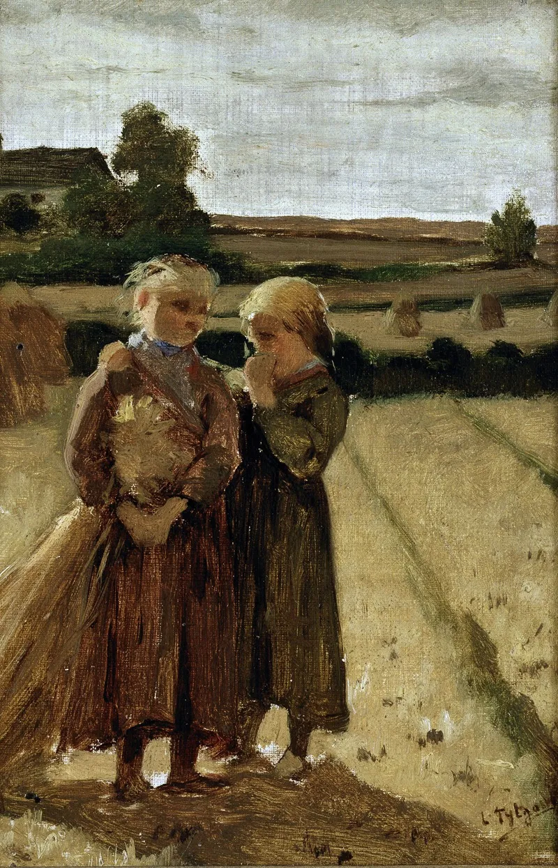Girls In The Field 2 Wall Art by Louis Tytgadt - High-Resolution Digital Print