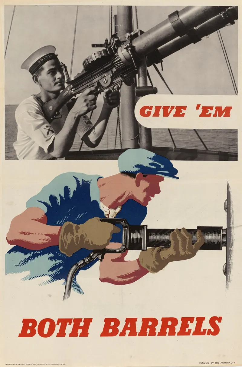 Give Em Both Barrels Wall Art by Anonymous - High-Resolution Digital Print