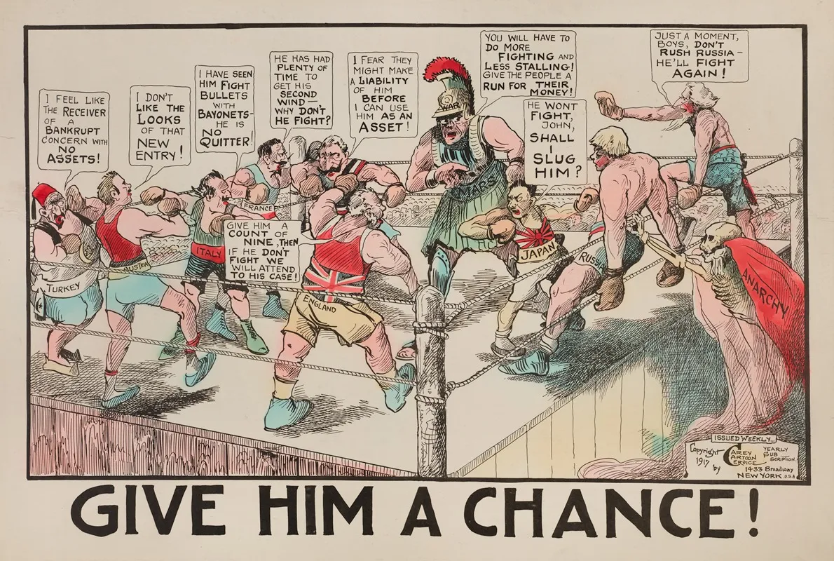 Give Him A Chance Wall Art by Carey Cartoon Service - High-Resolution Digital Print