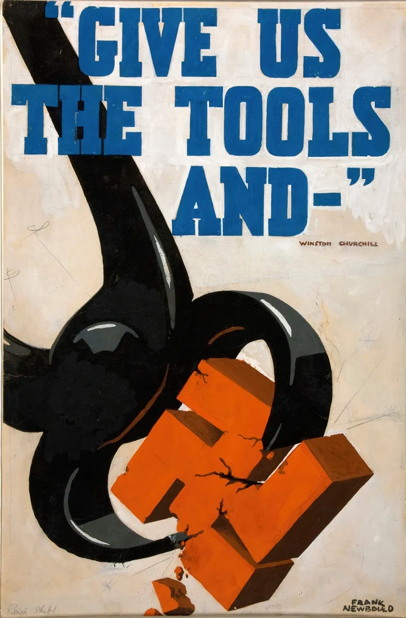 Give Us The Tools And Winston Churchill Wall Art by Frank Newbould - High-Resolution Digital Print