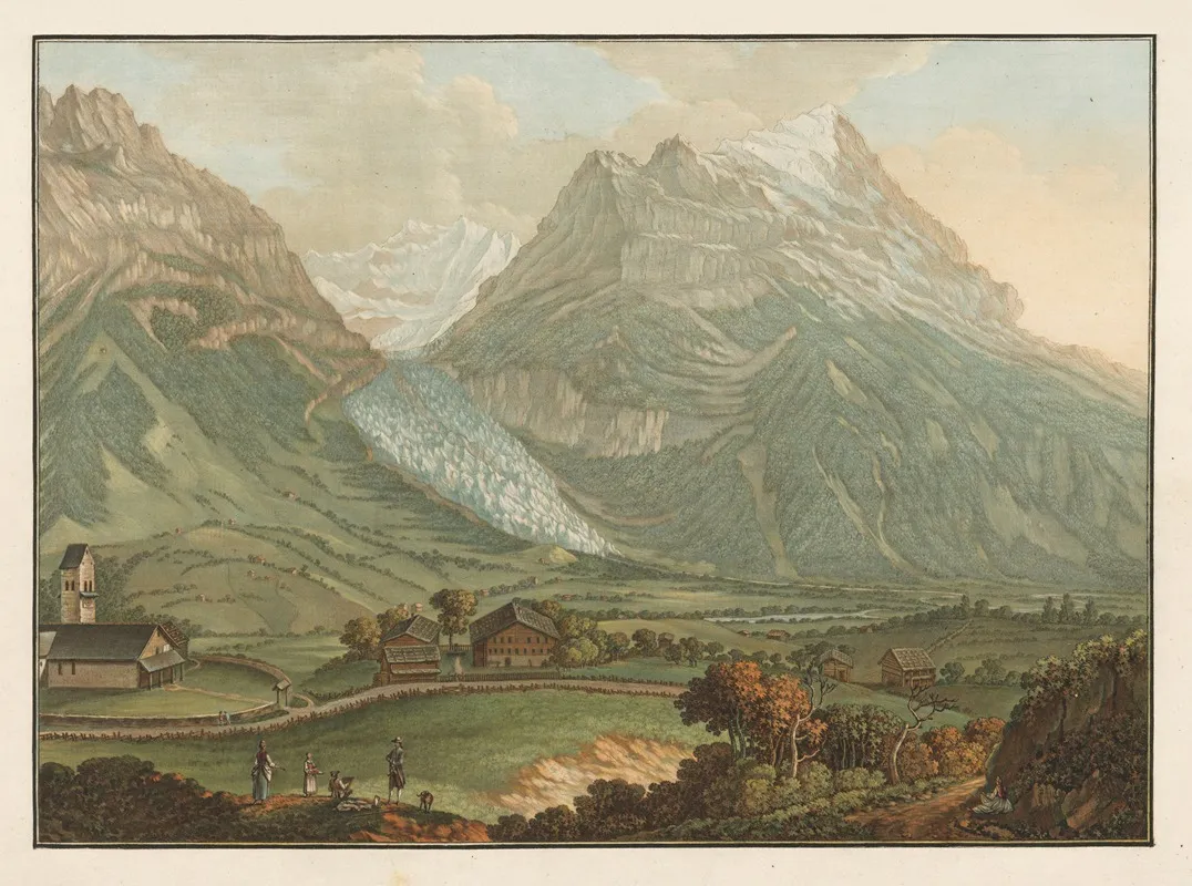 Glacier Inferieur De La Vallee Du Grindelwald Dans Le Canton De Berne