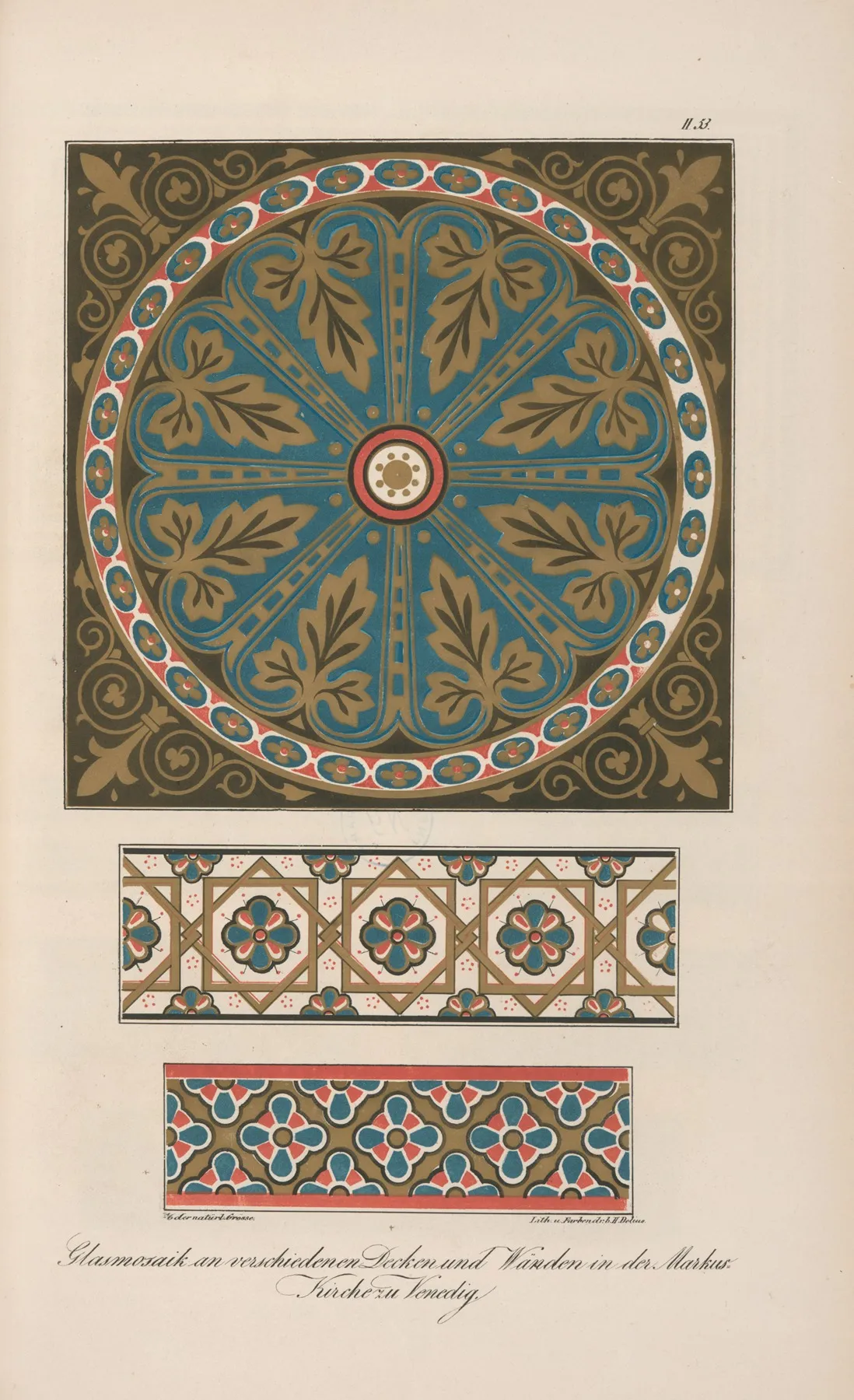 Glasmosaik An Verschiedenen Decken Und Wanden In Der Markus Kirche Zu Venedig Wall Art by Friedrich Maximilian Hessemer - High-Resolution Digital Print