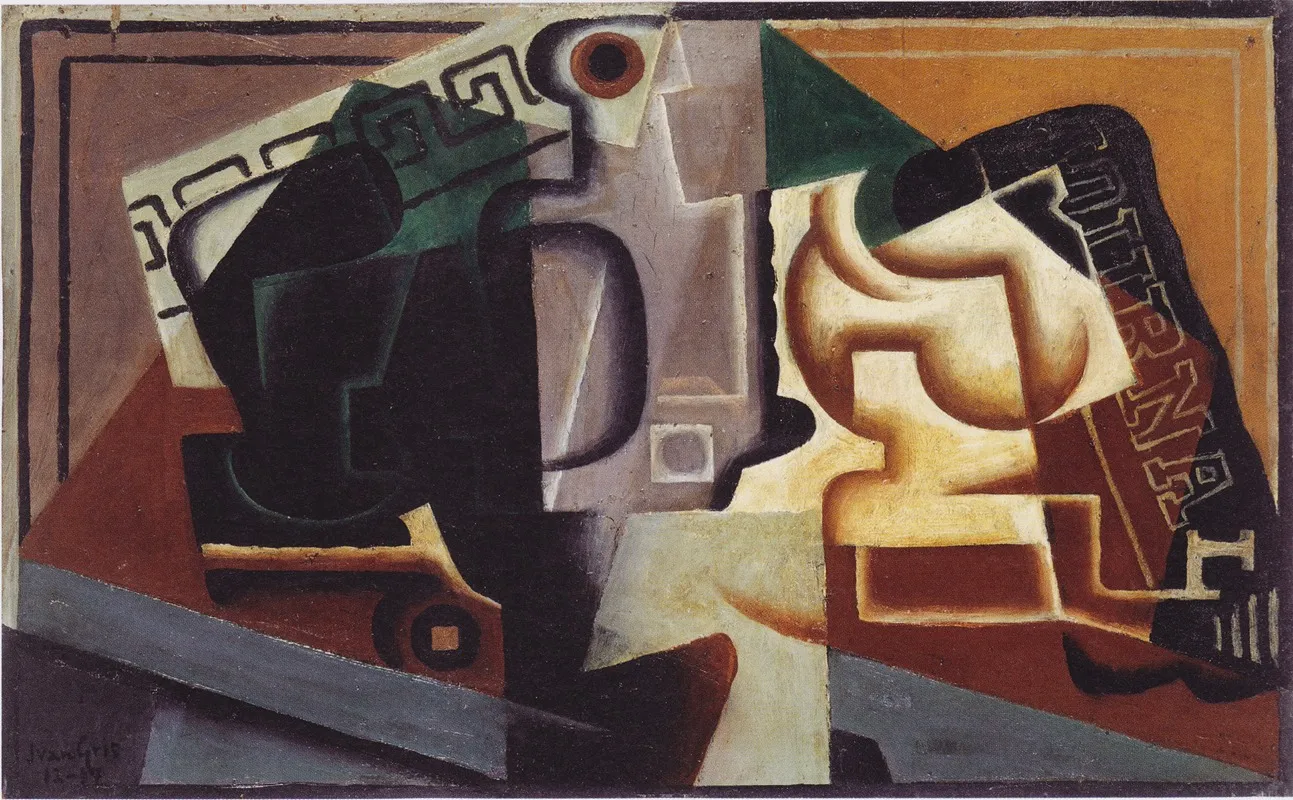 Glass And Carafe Wall Art by Juan Gris - High-Resolution Digital Print