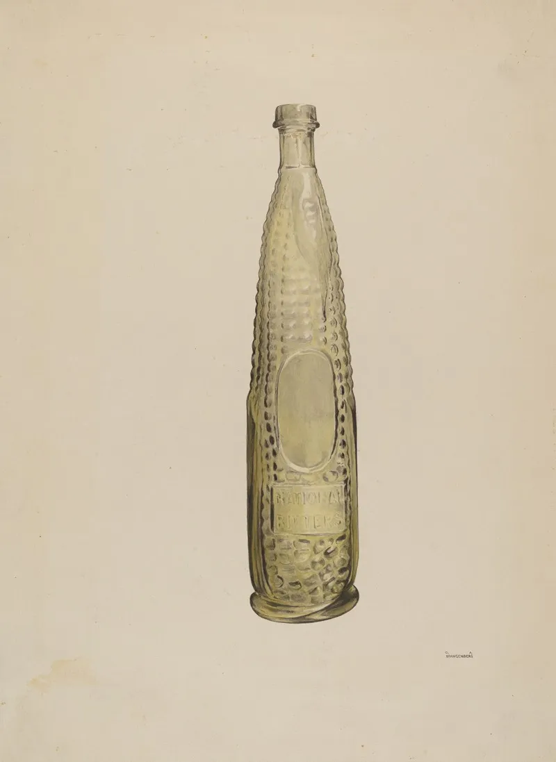 Glass Bitters Bottle