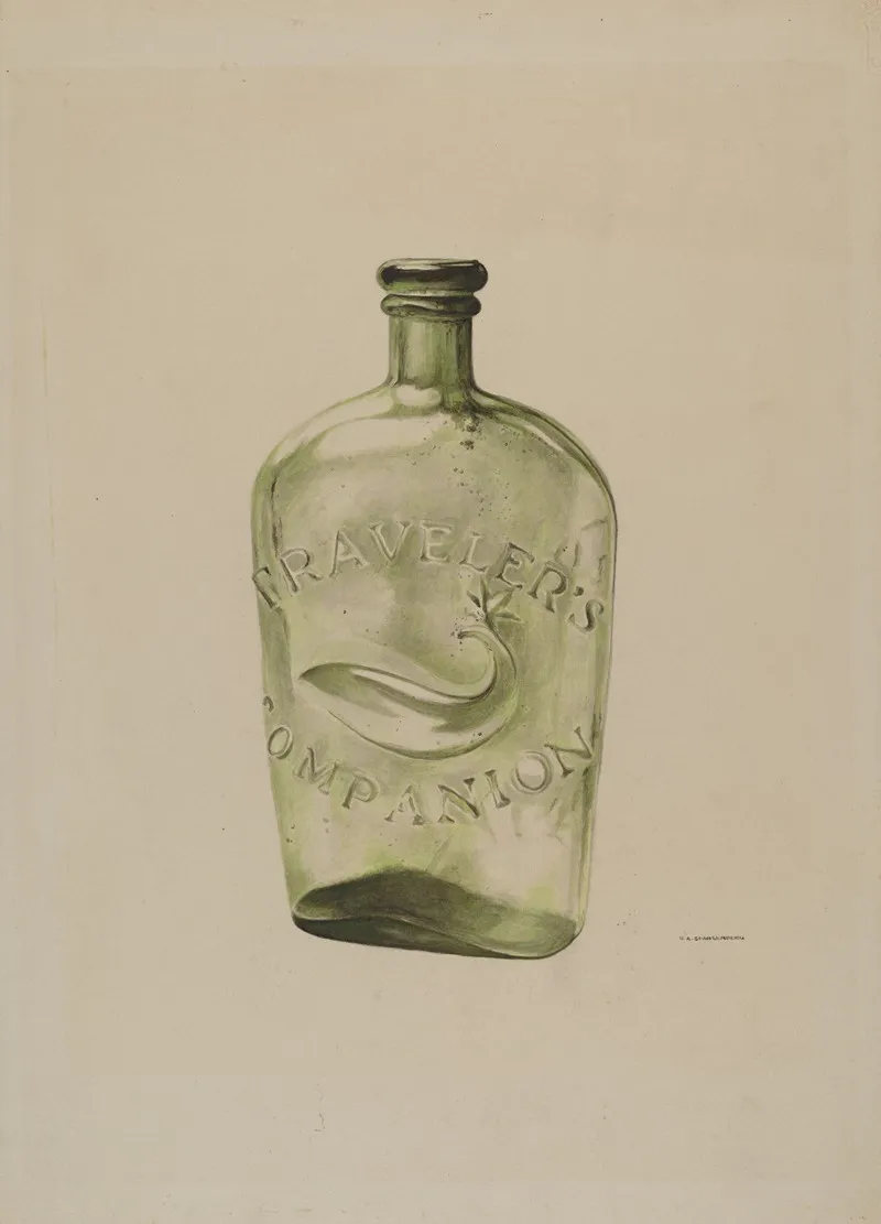 Glass Whiskey Flask