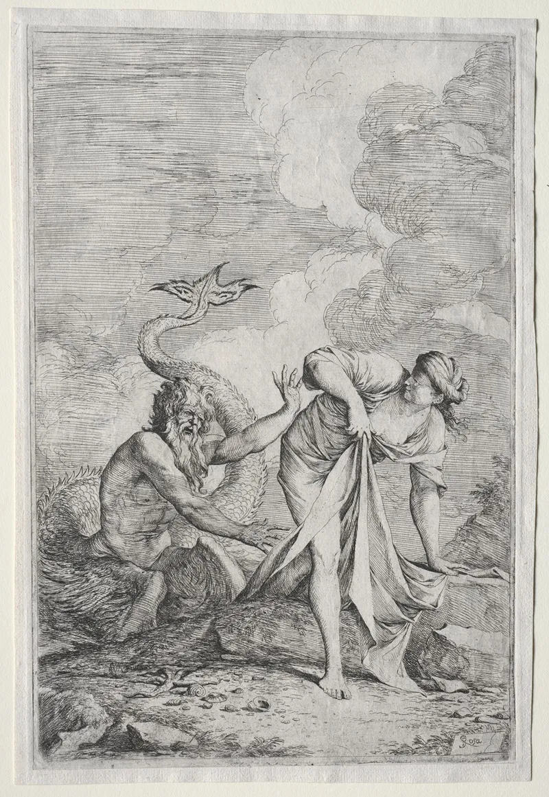 Glaucus And Scylla 4 Wall Art by Salvator Rosa - Canvas Print