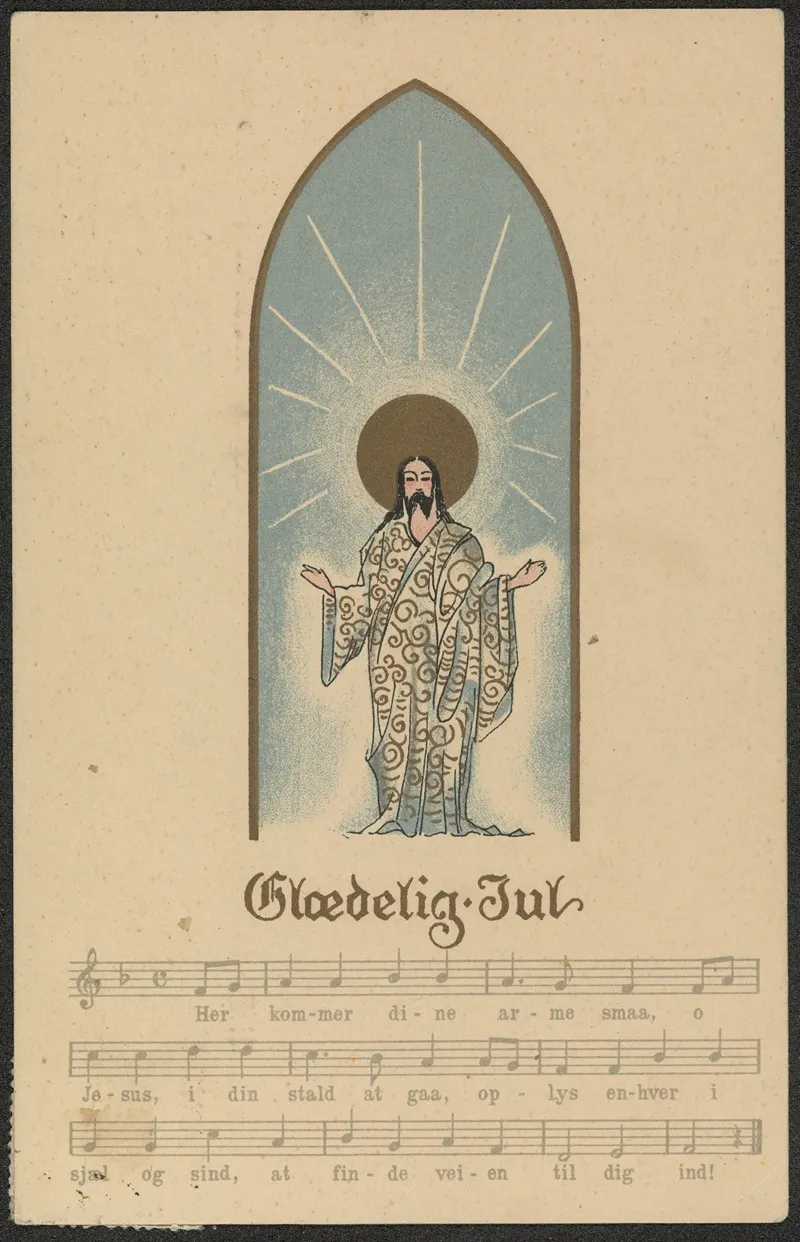 Gledelig Jul Merry Christmas 5 Wall Art by Anonymous - High-Resolution Digital Print