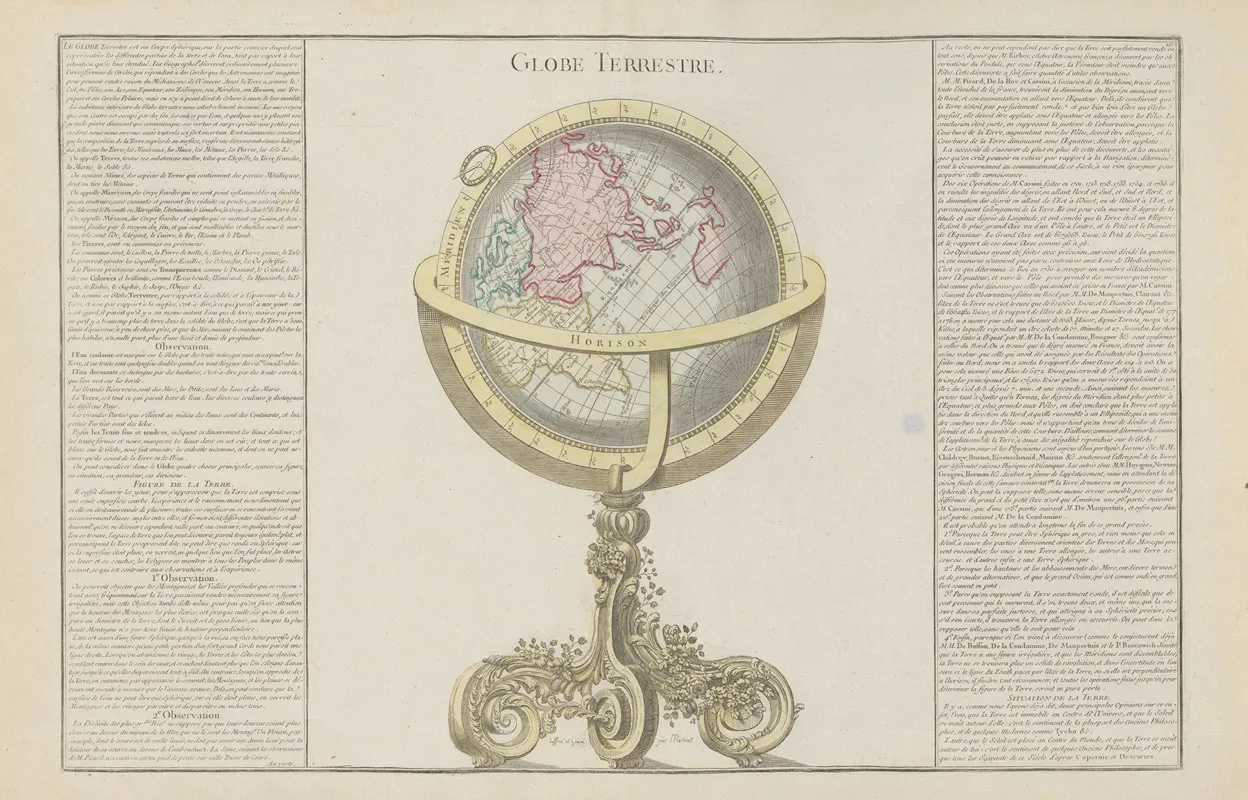 Globe Terrestre Wall Art by Claude Buy de Mornas - High-Resolution Digital Print