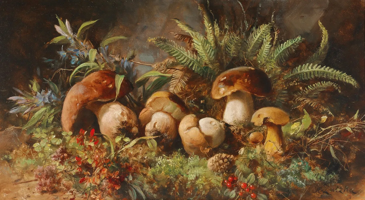 Gluckspilze Wall Art by Hans Zatzka - High-Resolution Digital Print