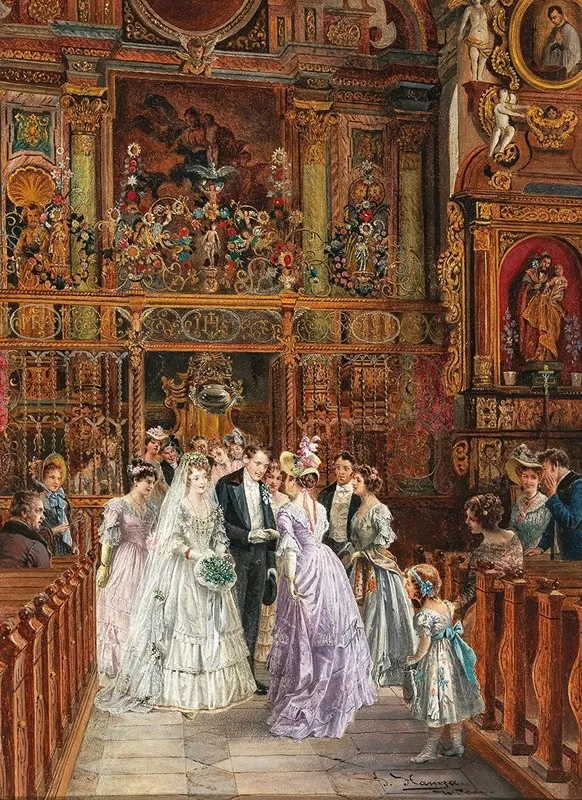 Gluckwunsche Nach Der Hochzeit Wall Art by Johann Hamza - High-Resolution Digital Print