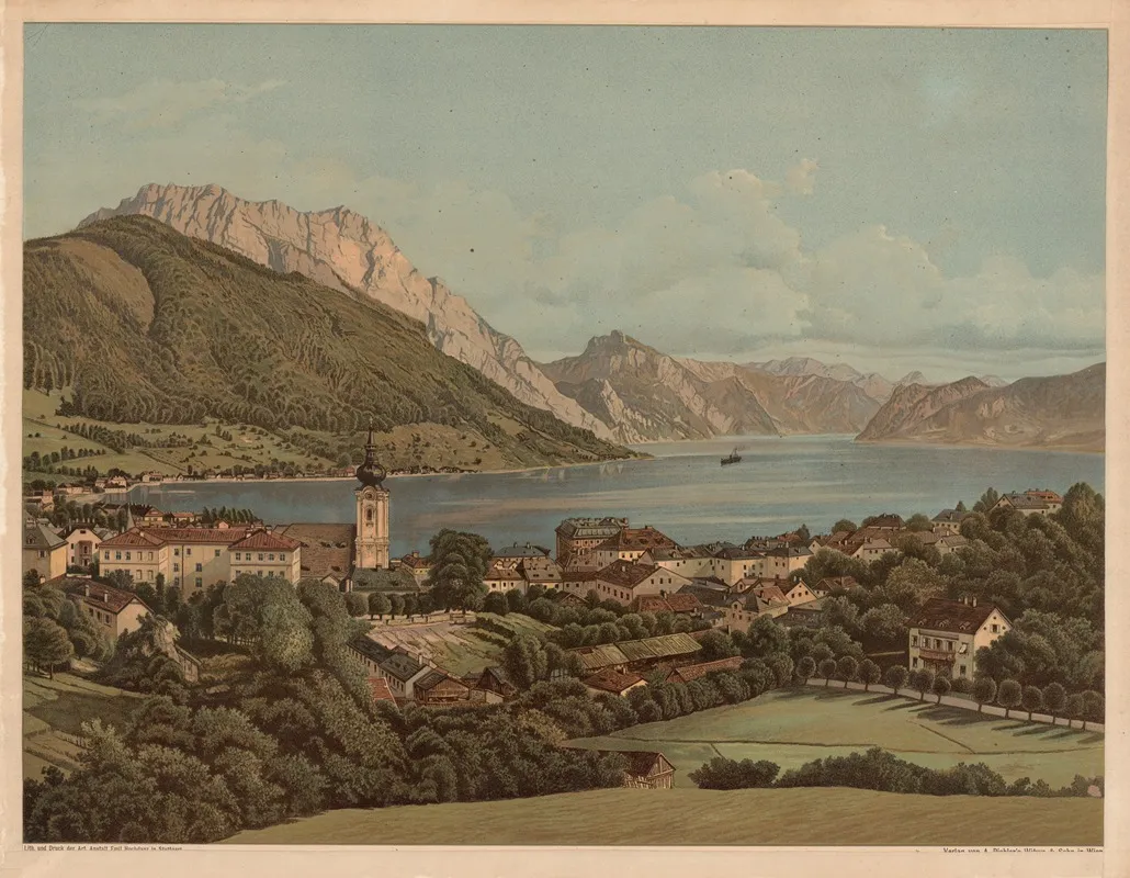 Gmunden Wall Art by August Gerasch - High-Resolution Digital Print