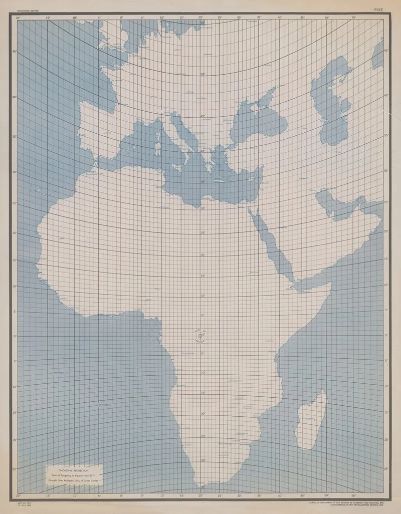 Gnomonic Projection Wall Art by Office of Strategic Services - High-Resolution Digital Print