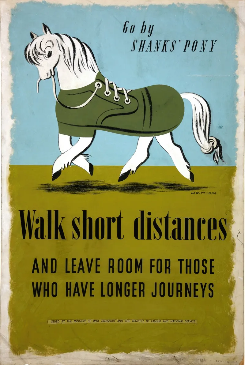 Go By Shanks Pony Walk Short Distances And Leave Room For Those Who Have Longer Journeys Wall Art by Jan Le Witt - High-Resolution Digital Print