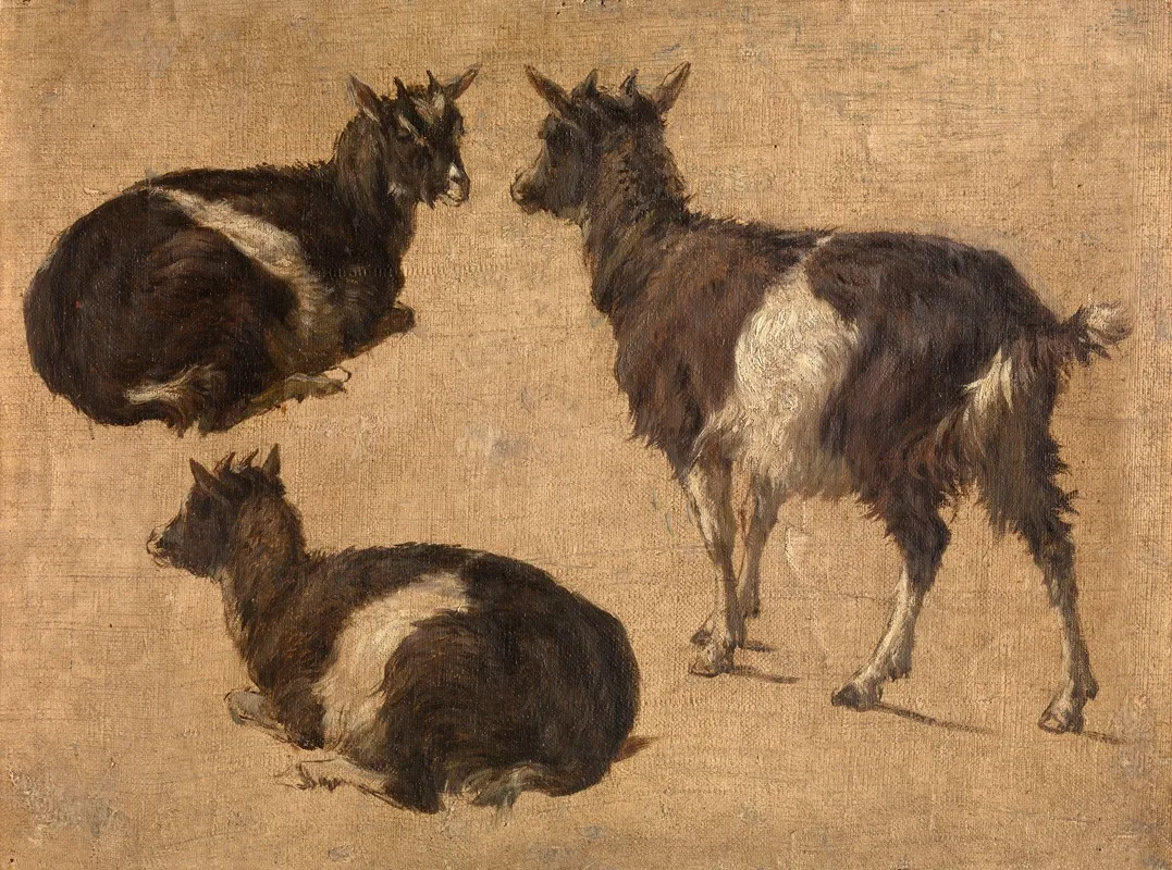 Goats 4 Wall Art by Andre Plumot - High-Resolution Digital Print
