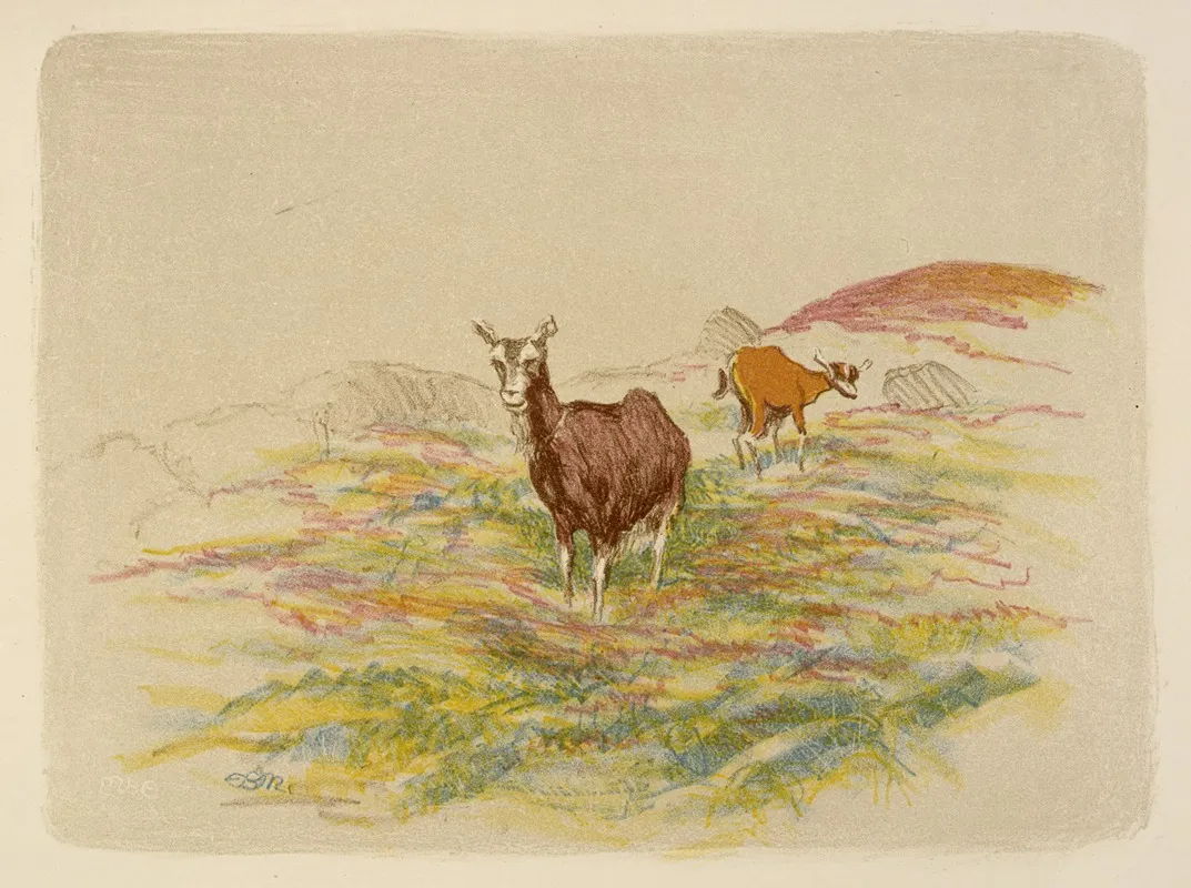 Goats In A Field Wall Art by Esther Blaikie Mac Kinnon - High-Resolution Digital Print