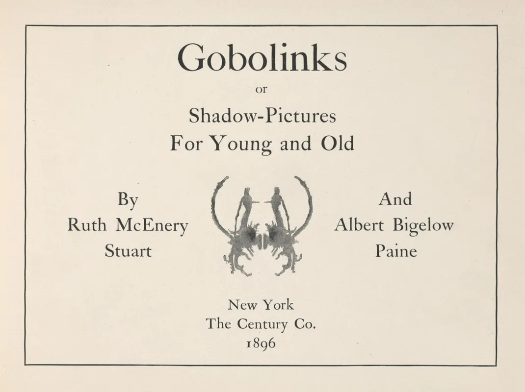 Gobolinks Or Shadow Pictures For Young And Old Pl 01 Wall Art by Ruth McEnery Stuart - High-Resolution Digital Print