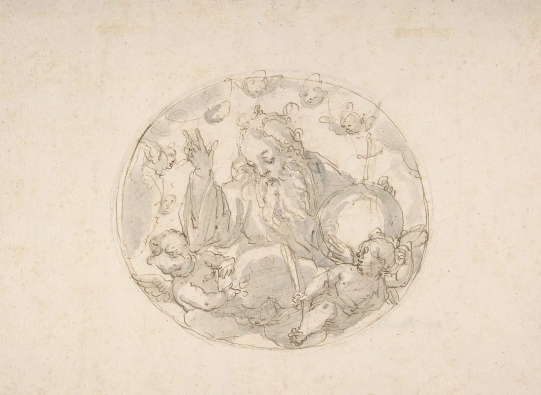 God The Father With The Globe Wall Art by Hans Krumpper - High-Resolution Digital Print