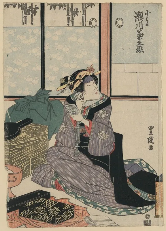 Godaime Segawa Kikunojo No Koharu Wall Art by Toyokuni Utagawa - High-Resolution Digital Print