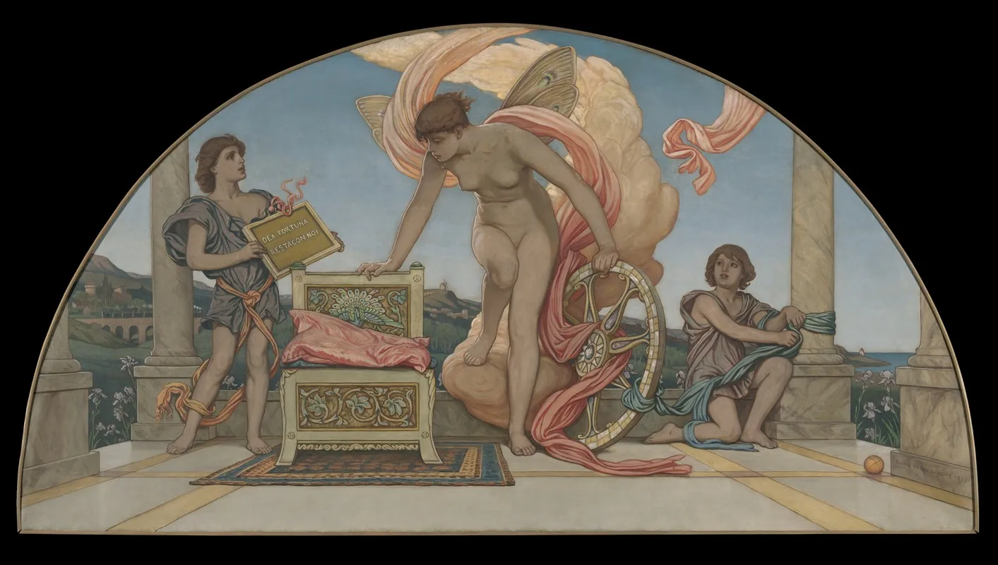 Goddess Of Fortune Stay With Us Wall Art by Elihu Vedder - High-Resolution Digital Print