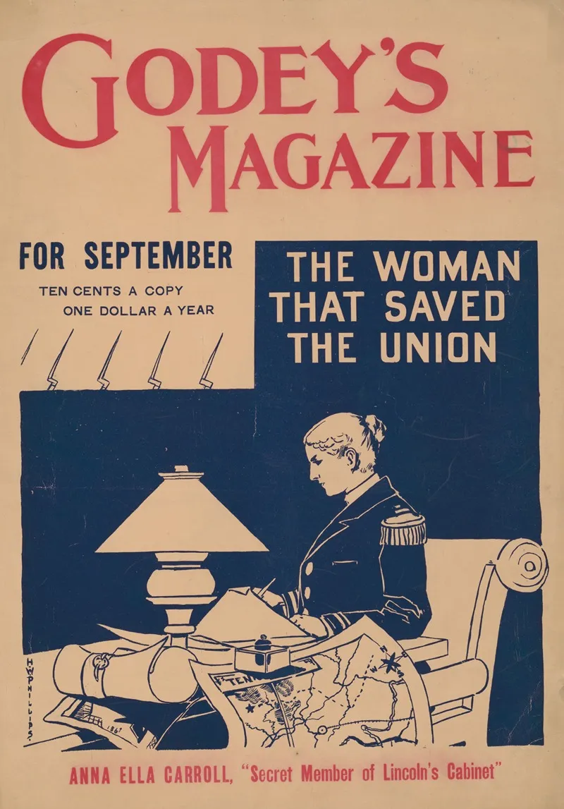 Godeys Magazine For September The Woman That Saved The Union Wall Art by H.W. Phillips - High-Resolution Digital Print