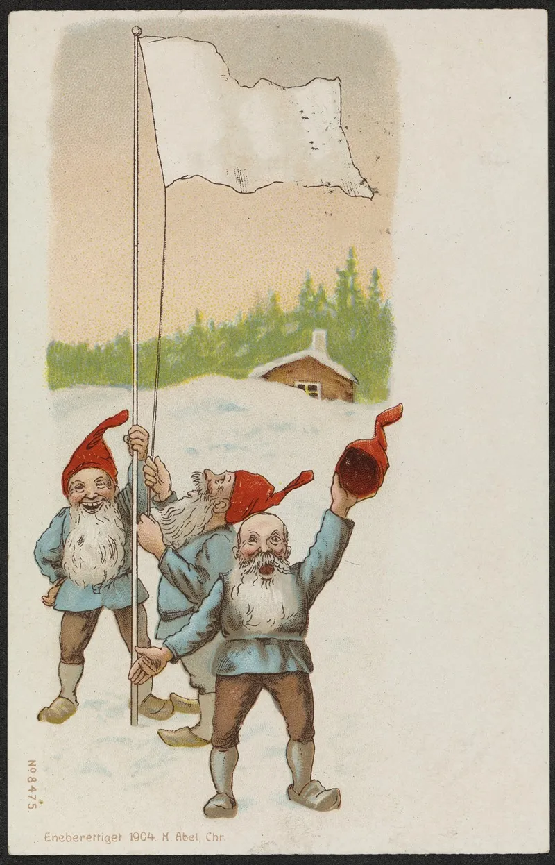 Godt Nytaar Happy New Year 2 Wall Art by H. Abel - High-Resolution Digital Print