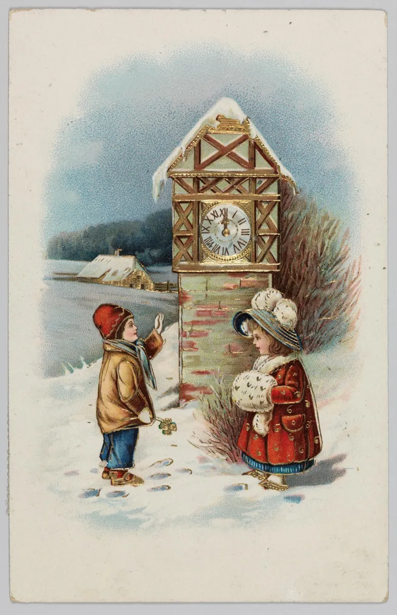 Godt Nytaar Happy New Year 3 Wall Art by Hermann Wolff - High-Resolution Digital Print
