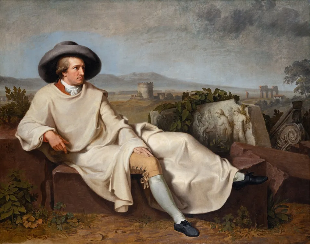 Goethe In The Roman Campagna Wall Art by Johann Heinrich Wilhelm Tischbein - High-Resolution Digital Print