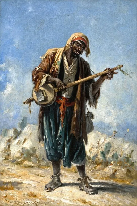 Goge Spieler Bei Kairo Agypten Wall Art by Antonio Scognamiglio - High-Resolution Digital Print