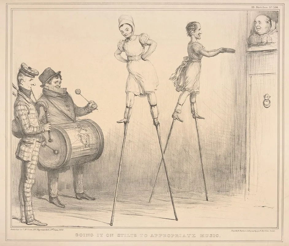Going It On Stilts To Appropriate Music Wall Art by John Doyle - High-Resolution Digital Print