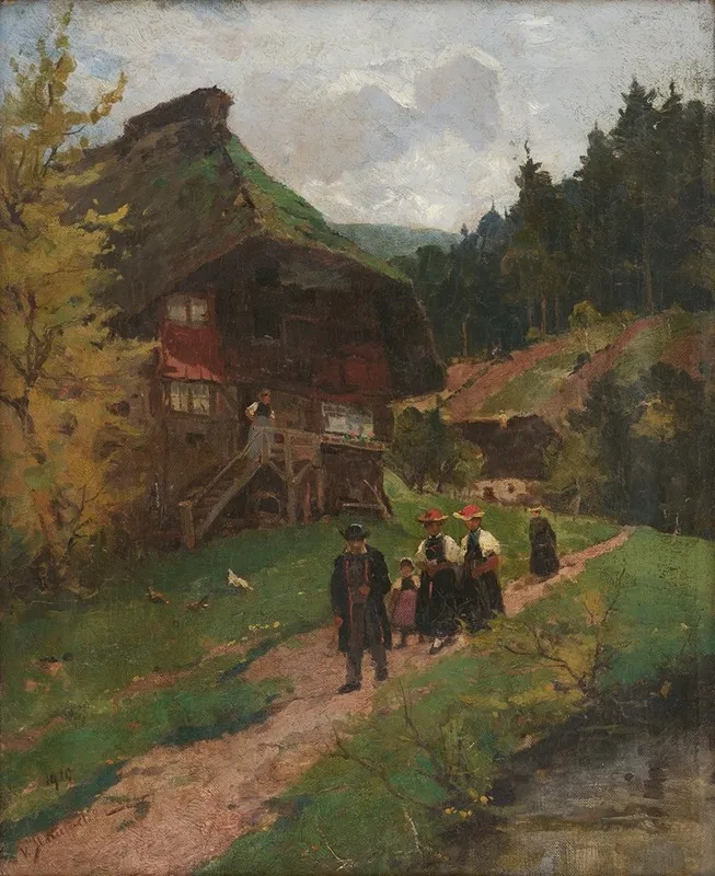 Going To Church In Gutach Wall Art by Vitus Staudacher - High-Resolution Digital Print