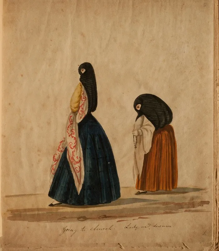Going To Church Lady And Duenna Wall Art by Francisco Fierro - High-Resolution Digital Print