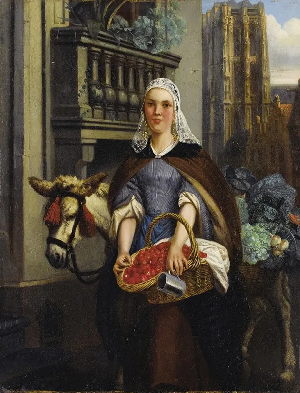Going To Market 4 Wall Art by Adrien Joseph Verhoeven-Ball - High-Resolution Digital Print