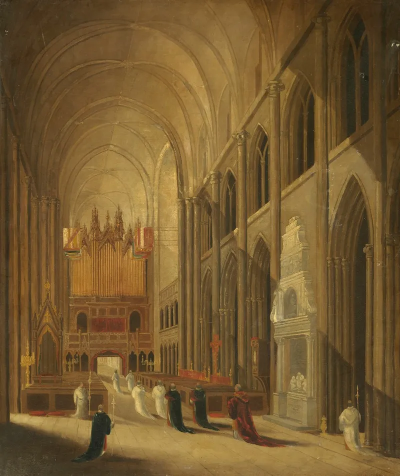 Going To Mass Wall Art by David Roberts - High-Resolution Digital Print
