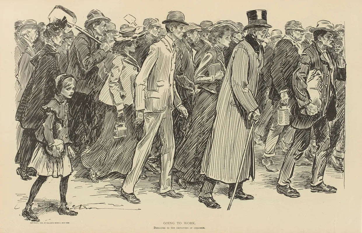 Going To Work 2 Wall Art by Charles Dana Gibson - High-Resolution Digital Print