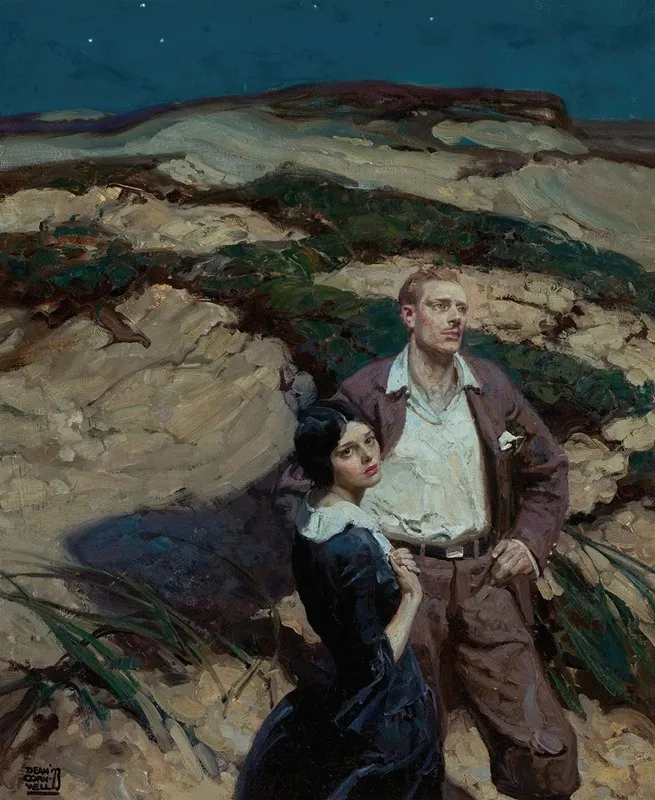 Gold Hands Wall Art by Dean Cornwell - High-Resolution Digital Print