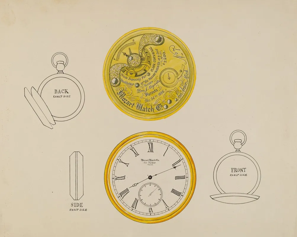 Gold Watch And Frame
