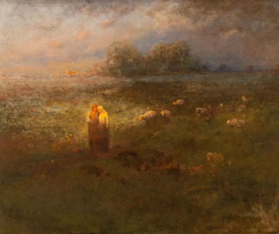 Golden Afternoon Wall Art by George Inness Jr. - High-Resolution Digital Print