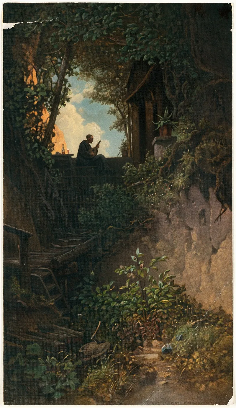 Golden Evening Wall Art by Carl Spitzweg - High-Resolution Digital Print