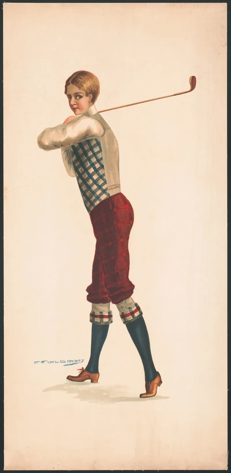 Golf Boy 7 Wall Art by F. Earl Christy - High-Resolution Digital Print