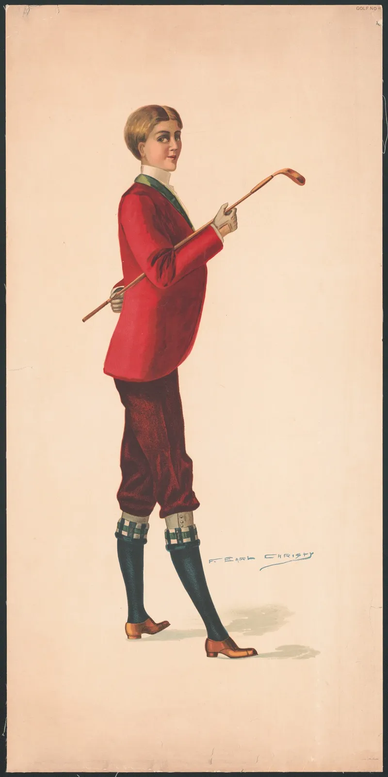 Golf Boy 8 Wall Art by F. Earl Christy - High-Resolution Digital Print