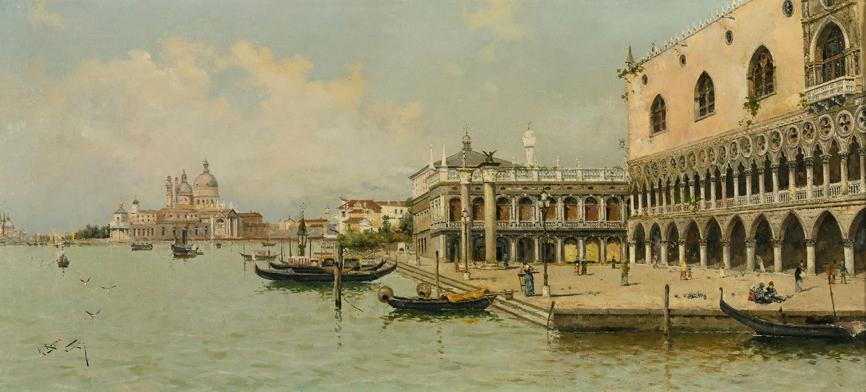 Gondolas By The Doges Palace