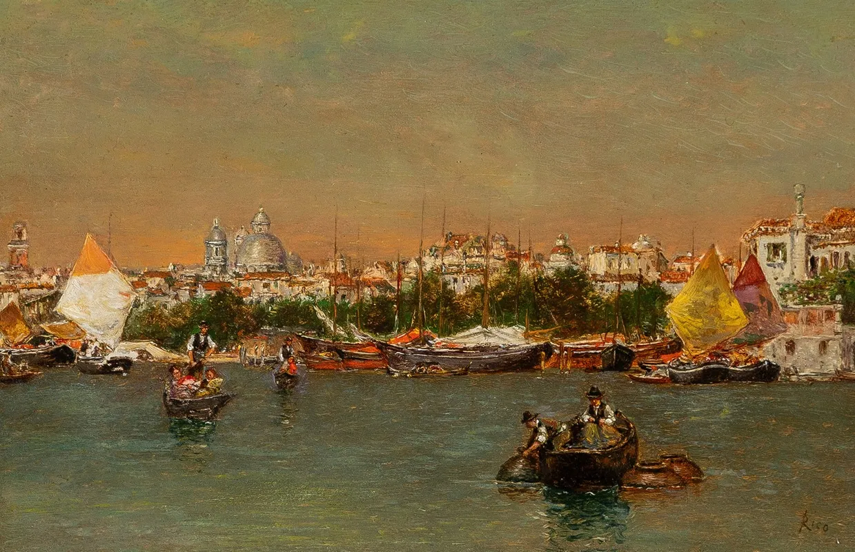 Gondolas On A Venetian Canal 3