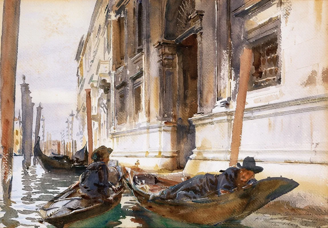 Gondoliers Siesta Wall Art by John Singer Sargent - High-Resolution Digital Print